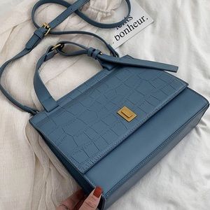 Blue stone texture Shoulder Bag /Crossbody Bags